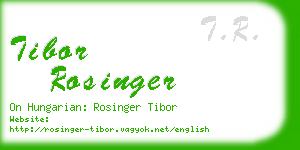 tibor rosinger business card